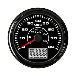 ELING Car Motorcycle Boat GPS Speedometer Odometer 0-80MPH 0-120KM/H ATV UTV with 8 Different Backlight 85mm