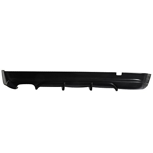 IKON MOTORSPORTS Rear Bumper Lip Compatible With 2005-2012 BMW E90 3-Series, AS-S Style Black PU Rear Lip Finisher Under Chin Spoiler Underspoile