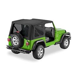 Bestop 51193-35 Black Diamond Replace-a-Top Soft Top Tinted Windows-No door skins included-No frame hardware included- 2003-2006