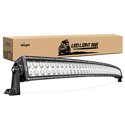 Nilight 70008C-A 54Inch 54" 312W Curved Work Spot Flood Combo Led Bar Driving Light Fog Lamp Off Road 4X4 Tundra Chevy,2 Years W