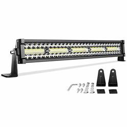 DWVO LED Light Bar 22 inch 300W Straight Triple Row 20000LM Upgrade Chipset Led Work Light for Off Road Driving Fog Lamp Marine 