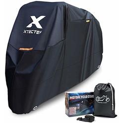XYZCTEM Motorcycle Cover -Waterproof Outdoor Storage Bag,Made of Heavy Duty Material Fits up to 116 inch, Compatible with Harley