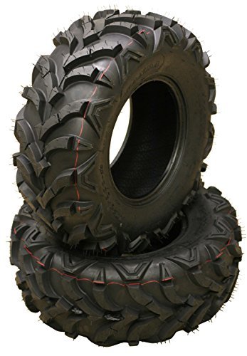 Wanda P341 ATV/UTV Tires 25x8-12 Front & 25x10-12 Rear Solid Mud, Set of 4