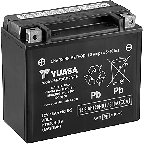 Yuasa YUAM62RBH YTX20H-BS Battery, Multicolor, One Size