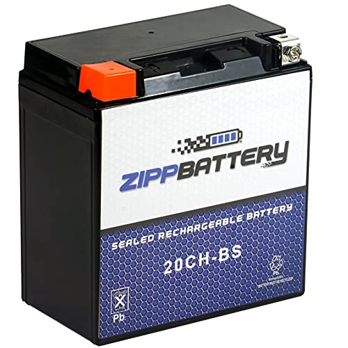 Zipp Battery YTX20CH-BS Maintenance Free Replacement Battery for ATV, Motorcycle, Scooter, and Snowmobile: 12 Volts, 1.8 Amps, 1