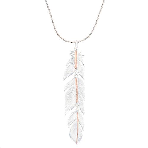 Montana Silversmiths Necklace Womens Plume Feather Pendant NC1618RG