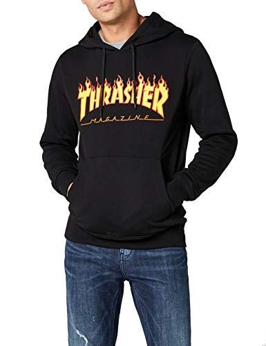parfum Bereiken condensor Thrasher Flame Logo Hooded Sweatshirt (Black) Small