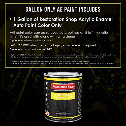 Restoration Shop - Rally Green Metallic Acrylic Enamel Auto Paint - Gallon Paint Color Only - Professional Single Stage High Glo