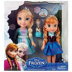 Jakks Pacific Disney Frozen Deluxe Toddler Elsa and Anna Dolls