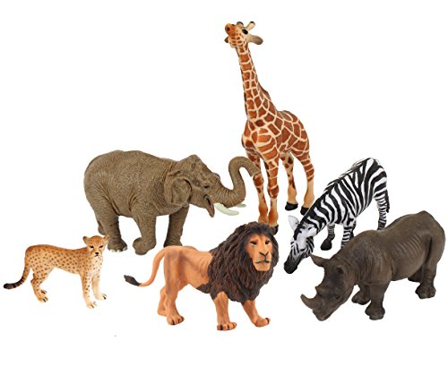 Ericoo Animal Figurines Toys Set Educational Resource Hand Painting African  Animals Figures for Kids Toddlers with CPC Approval