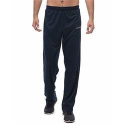 CENFOR Mens Sweatpants Pockets Open Bottom Athletic Pants Jogging, Workout, Gym, Running, Hiking,Training(Navy Blue,L)