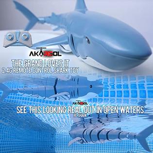 Akargol Remote Control Shark Toys Best Gift Pool Toys for Kids 3-12,  +Battery Rechargeable Shark Toy for Swimming 2.4GHz RC Boat for 3-1