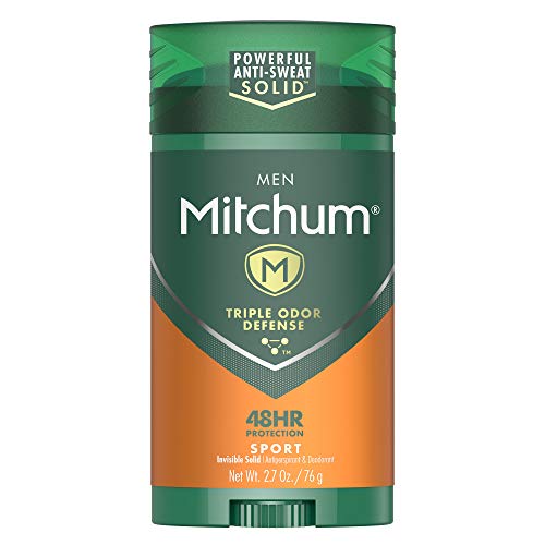 Mitchum Antiperspirant Deodorant Stick for Men, Triple Odor Defense Invisible Solid, 48 Hr Protection, Dermatologist Tested, Spo