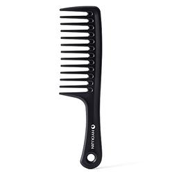 HYOUJIN Black Wide Tooth Comb Detangling Hair Brush,Paddle Hair Comb,Care Handgrip Comb-Best Styling Comb for Long Hair