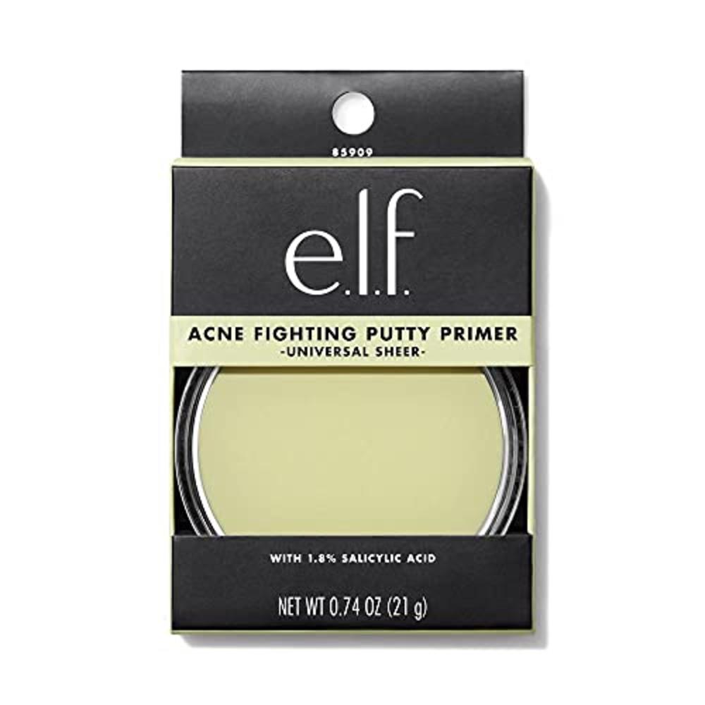 e.l.f. Acne Fighting Putty Primer, Infused with 1.8% Salicylic Acid, Prevents Breakouts & Reduces Redness, Minimizes Pores & Pre