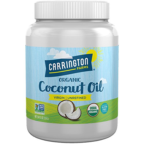 Carrington Farms Gluten Free, Unrefined, Cold Pressed, Virgin Organic Coconut Oil, 54 oz. (Ounce), Perfect Coconut Oil For Skin 