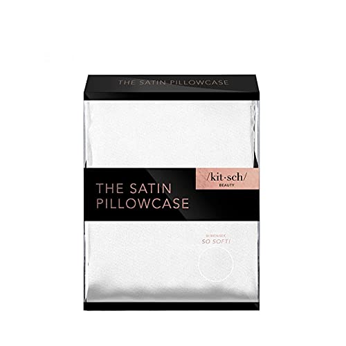 Kitsch 100% Satin Pillowcase with Zipper | Softer Than Silk | Cooling Satin Pillowcase | Satin Pillow Case Cover | Vegan Silk Pi
