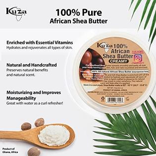 Kuza 100% Pure African Shea Butter with Borututu, White ...