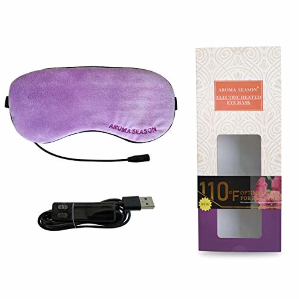 Aroma Season Heated Eye Mask, USB Steam Warm Compress for Puffy Eyes, Warm Therapeutic Treatment for Dry Eye, Chalazion, Blepharitis, Stye (V