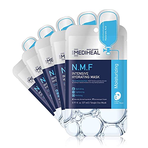 MEDIHEAL Official [Koreas No 1 Sheet Mask] - N.M.F Intensive Hydrating Mask (5 Masks)