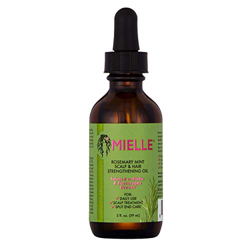 Mielle Organics Rosemary Mint Scalp & Hair Strengthening Oil, Infused w/Biotin, 2 Ounces
