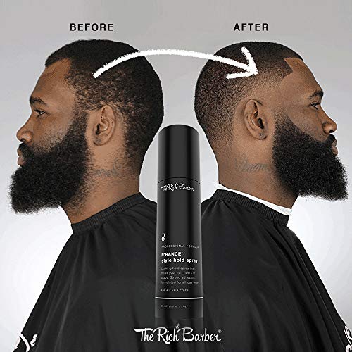The Rich Barber N'Hance Hold Spray for Hair Building Fibers, All Colors |  Long Lasting