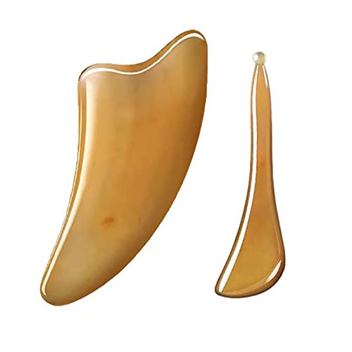 Selentoss Massage Tool Natural Horn Scraping Plate Gua Sha Board SPA Massage Tool OX Horn Chinese Traditional Body Massager Acup