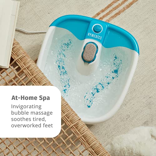 HoMedics Bubble Mate Foot Spa, Toe Touch Controlled Foot Bath with Invigorating Bubbles and Splash Proof, Raised Massage nodes a