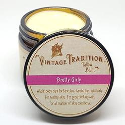 Vintage Tradition Beef Tallow All Purpose Balm ?Healing, Hydrating Floral Skin Care Salve Replaces Body Lotion, Hand Cream, More ?Essential Oil, O