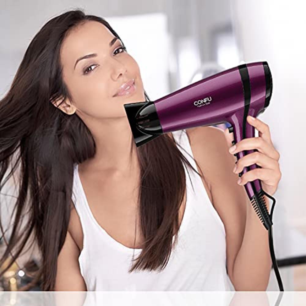 CONFU Lightweight Hair Dryer CONFU 1875W Ionic Fast Drying Low Noise Blow  Dryer with 2 Speed