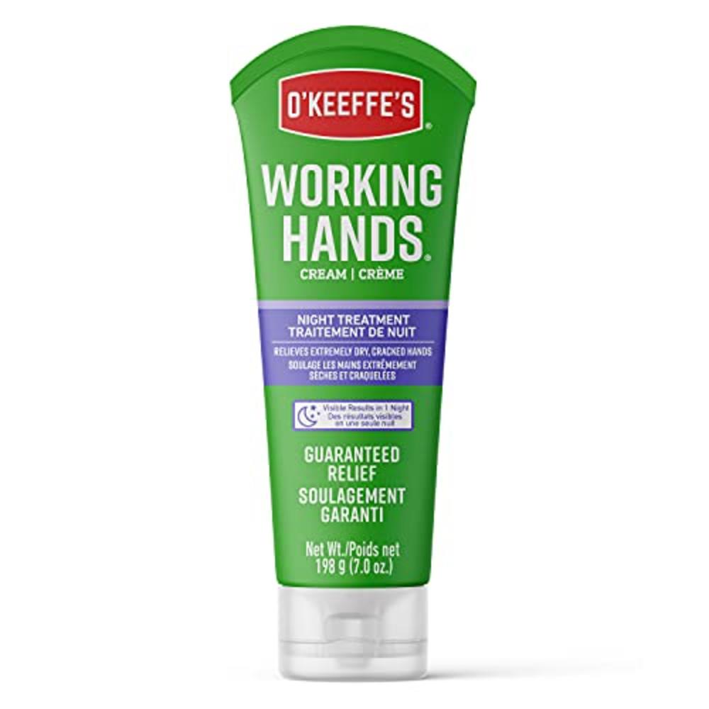 OKeeffes Working Hands Night Treatment Hand Cream, 7 Ounce Tube, (Pack of 1)
