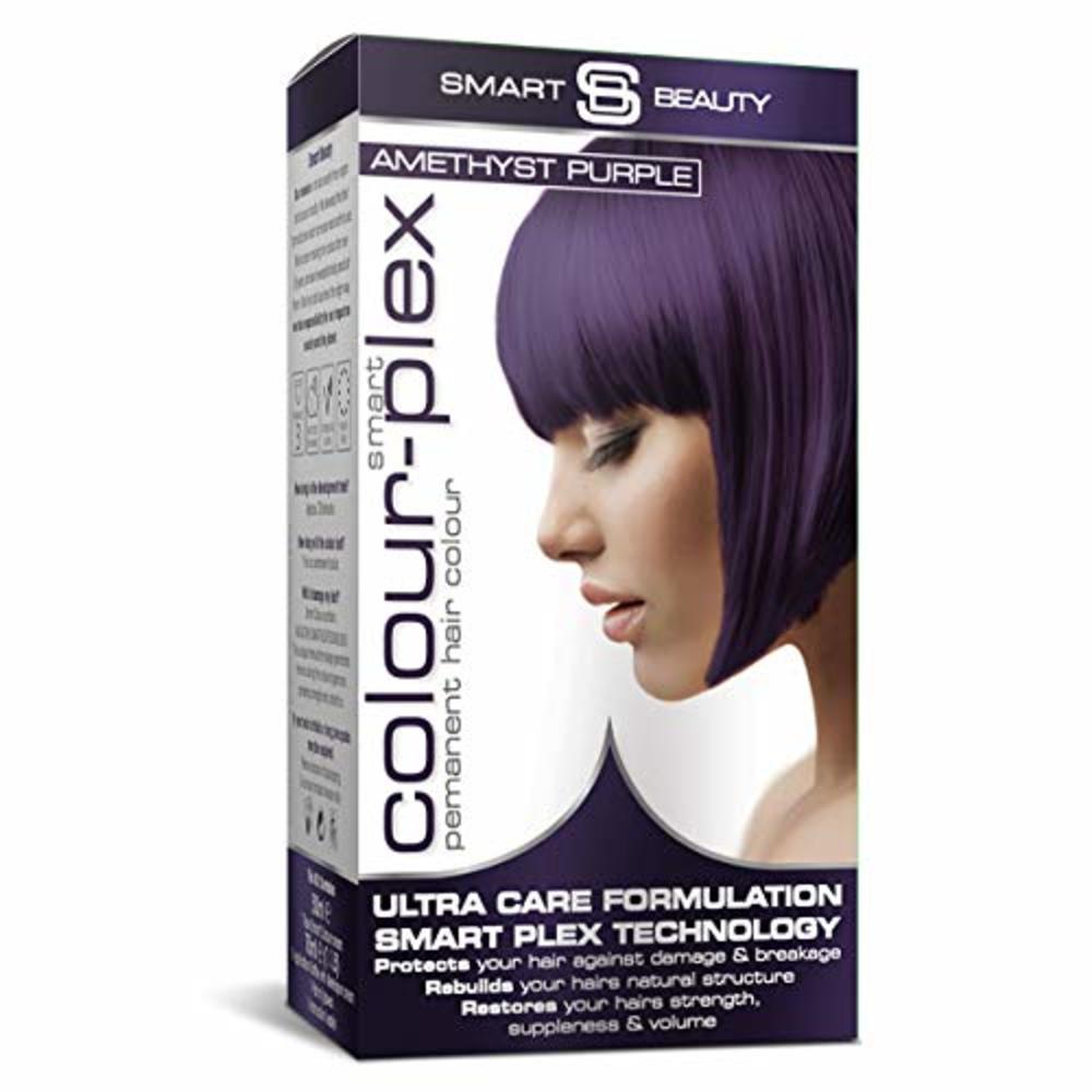 Smart Beauty Amethyst Purple Hair Dye | Permanent purple hair color | Purple  home hair coloring kit | Vegan hair dye | Not tested on animals
