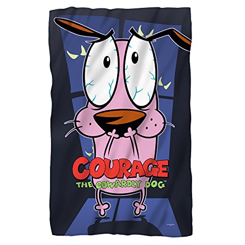 Courage The Cowardly Dog CN Cartoon TV Series Scared Puppy Fleece Blanket