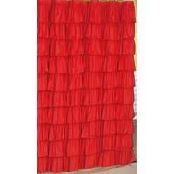 Spring Design Flamenco Ruffle Shower Curtain (RED)
