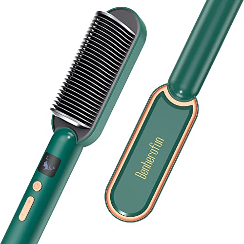 Benherofun Hair Straightener Brush - Hot Comb Hair Tools for Styling, Fast  Heating Ionic Straightener Brush, Hair Brush Straightener for Al