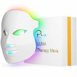 Pure Daily Care Luma LED Skin Therapy Mask - Home Skin Rejuvenation & Anti-Aging Light Therapy - 7 Color LED - Facial Skin Care - Skin Tightenin