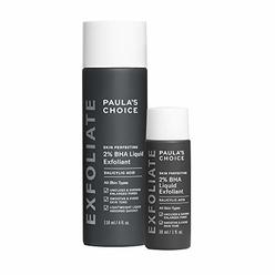 Paulas Choice Skin Perfecting 2% BHA Liquid Salicylic Acid Exfoliant Duo, Gentle Exfoliator for Blackheads, Large Pores, Wrinkle