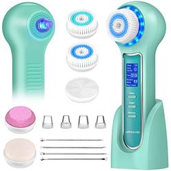 UMICKOO Blackhead Remover Pore Vacuum,Rechargeable Facial Cleansing Brush with LCD Screen,IPX7 Waterproof 3 in 1 Facial Cleaner 