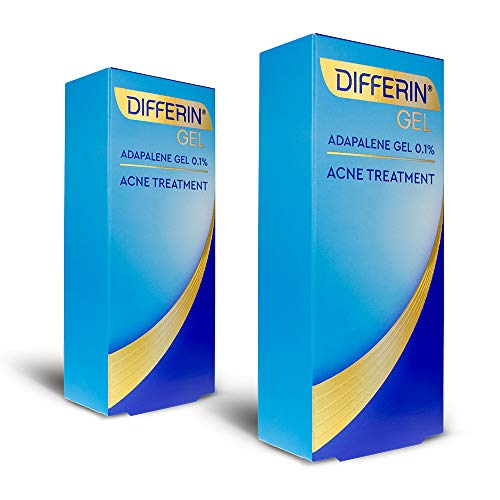 Differin Acne Treatment Differin Gel, 180 Day Supply, Retinoid Treatment for Face with 0.1% Adapalene, Gentle Skin Care for Acne Prone Se