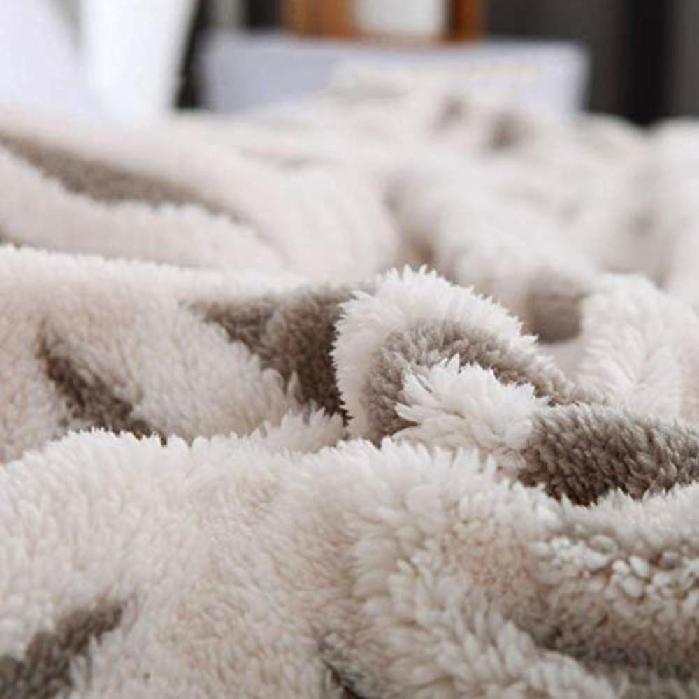LOMAO Sherpa Fleece Blanket Fuzzy Soft Throw Blanket Dual Sided Blanket for Couch Sofa Bed (Grey, 90x90)