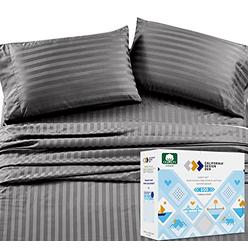 California Design Den - California King Bed Sheets, Soft 100% Cotton Cooling Sheets Deep Pockets Snug Fit Elastic, 500 Thread Co