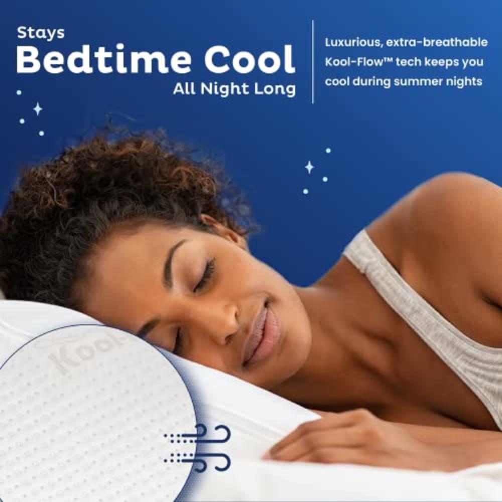 Snuggle-Pedic Full Body Pillow for Adults - GreenGuard Gold Certified 20 x 54 Long Pillow w/ Shredded Memory Foam & Kool-Flow Pi