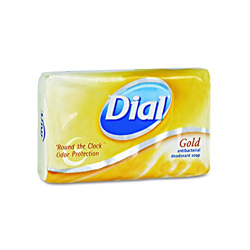 Dial - 1601058 02401 Individually Wrapped Antibacterial Soap, Pleasant, Gold, 4oz Bar (Case of 72)