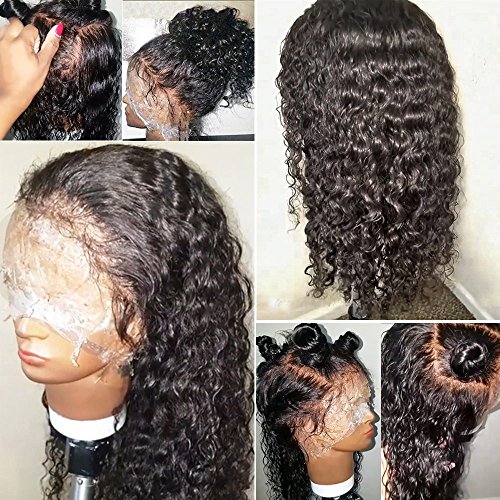 JYZ Hair Full Lace Human Hair wigs Brazilian Virgin Hair Wet curly 150% Density Full Lace Wigs for Black Women with Baby Hair (1