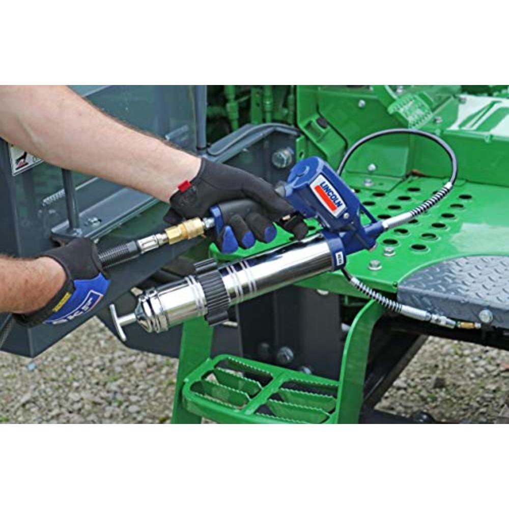 Lincoln 1162 Fully Automatic Heavy Duty Pneumatic Grease Gun, Air-Operated, Variable Speed Trigger, 30 Inch High-Pressure Hose, 
