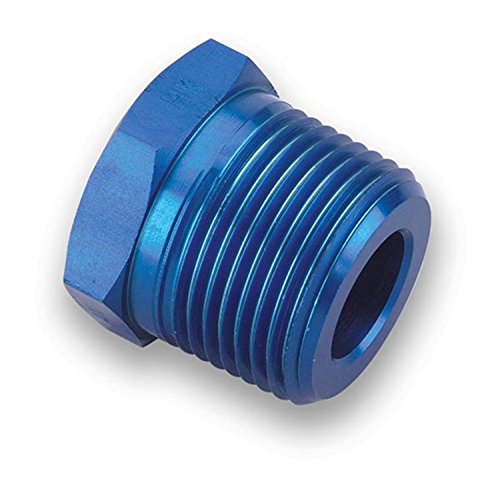 Earls Performance Earls 991207 Blue Anodized Aluminum Female 1/2" NPT to Male 3/4" NPT Pipe Bushing Reducer