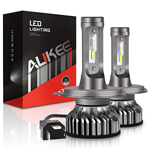 Aukee H4 LED Bulbs, 50W 6000K 10000 Lumens Extremely Bright (9003 Hi/Lo) CSP Chips Conversion Kit Replacement Low Fog Light
