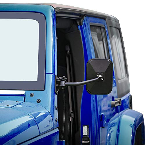 JeCar Door Off Mirrors Rear View Quick Release Mirrors for 1997-2018 Jeep Wrangler TJ JK JKU
