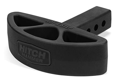 HitchHammer 2021 (Standard Size 11.5") - Super Duty Rear Hitch Mounted Rubber Bumper Guard. Flexible Rubber - Black Edition