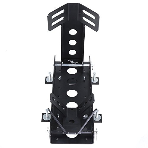 ECOTRIC New Adjustable 3000 lbs Weight Capacity Motorcycle Wheel Stop Chock w/Mounting Kit Heavy Duty Motorcycle Stand Trailer